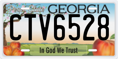 GA license plate CTV6528