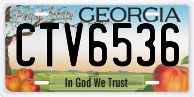GA license plate CTV6536