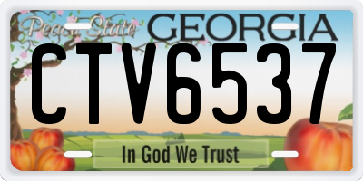 GA license plate CTV6537