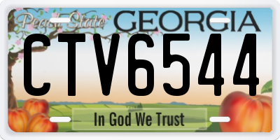 GA license plate CTV6544
