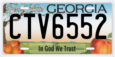 GA license plate CTV6552