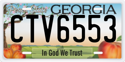 GA license plate CTV6553