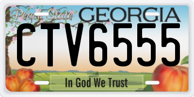 GA license plate CTV6555