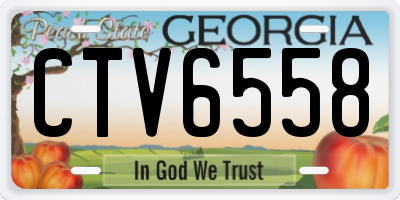 GA license plate CTV6558