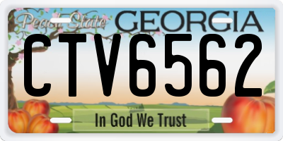 GA license plate CTV6562