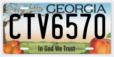 GA license plate CTV6570