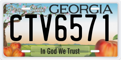 GA license plate CTV6571