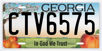 GA license plate CTV6575