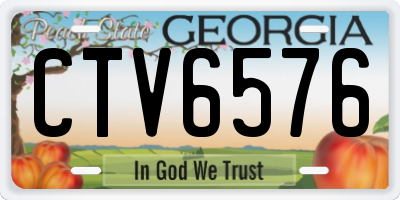 GA license plate CTV6576