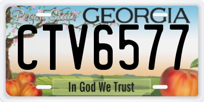 GA license plate CTV6577