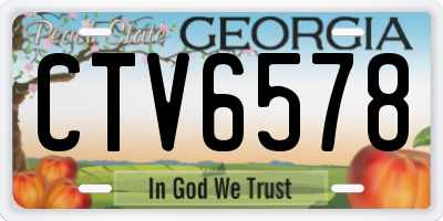 GA license plate CTV6578