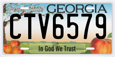 GA license plate CTV6579
