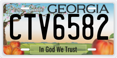 GA license plate CTV6582