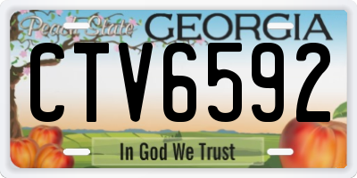 GA license plate CTV6592