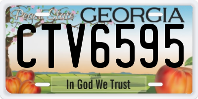 GA license plate CTV6595