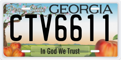 GA license plate CTV6611
