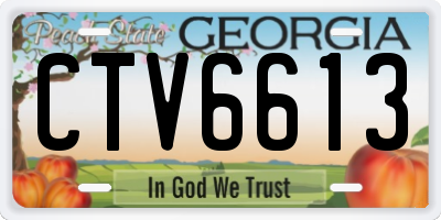 GA license plate CTV6613