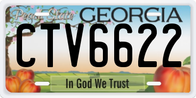 GA license plate CTV6622