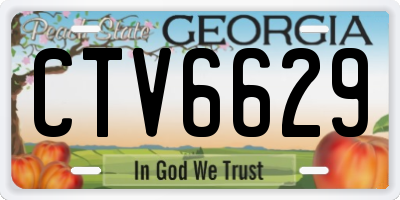 GA license plate CTV6629