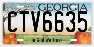 GA license plate CTV6635