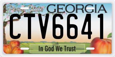 GA license plate CTV6641