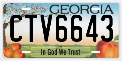 GA license plate CTV6643