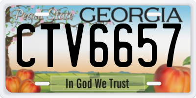 GA license plate CTV6657