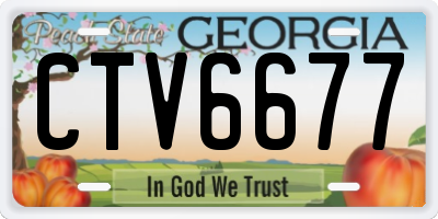 GA license plate CTV6677
