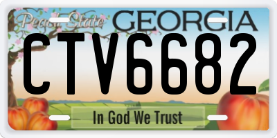 GA license plate CTV6682