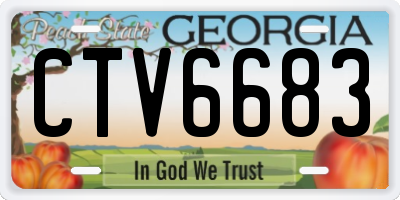 GA license plate CTV6683