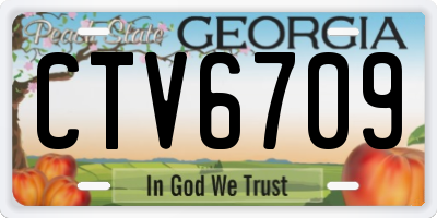 GA license plate CTV6709