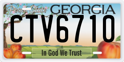 GA license plate CTV6710