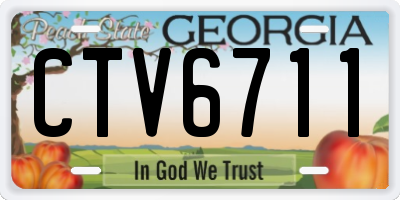 GA license plate CTV6711