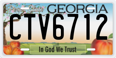 GA license plate CTV6712