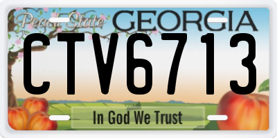 GA license plate CTV6713