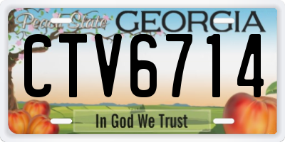 GA license plate CTV6714