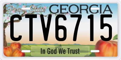 GA license plate CTV6715