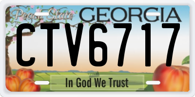 GA license plate CTV6717