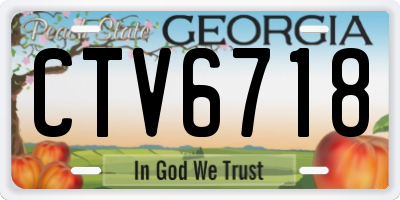GA license plate CTV6718