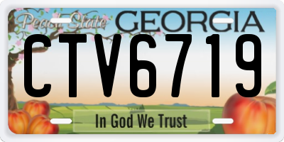 GA license plate CTV6719