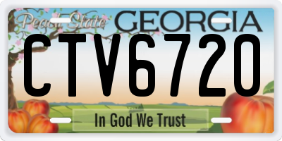 GA license plate CTV6720