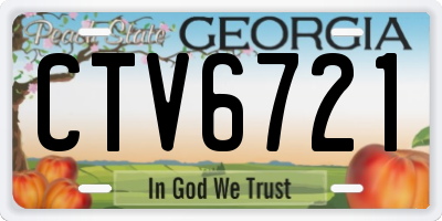 GA license plate CTV6721