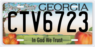 GA license plate CTV6723