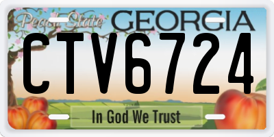 GA license plate CTV6724