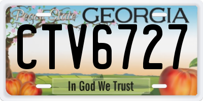 GA license plate CTV6727
