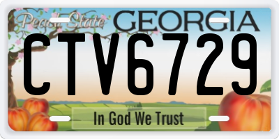 GA license plate CTV6729