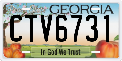 GA license plate CTV6731