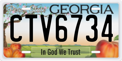 GA license plate CTV6734
