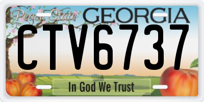 GA license plate CTV6737