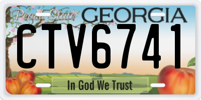GA license plate CTV6741
